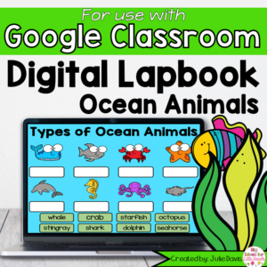 Ocean Animal Digital Interactive Notebook for Google Classroom