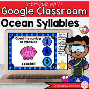 Ocean Syllables Game for Google Classroom
