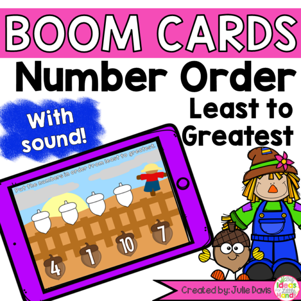 Order Sequence Numbers Least to Greatest Digital Game Boom Cards