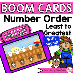 Order Sequence Numbers Least to Greatest FREEBIE Digital Game Boom Cards