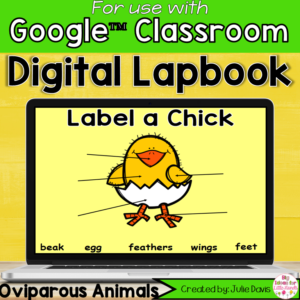 Oviparous Animal Digital Interactive Notebook Google Classroom