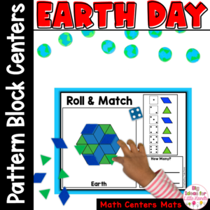 Pattern Blocks April Earth Day Math Games - Kindergarten Math Counting Centers