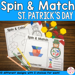 Pattern Blocks Mat St Patrick's Day Math Center