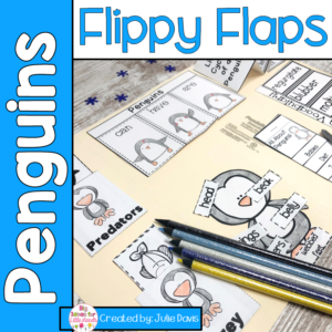Penguin Research Activity Interactive Notebook Lapbook | Kinder