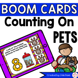 Pet Animals Counting On Addition Digital Game Boom Cards