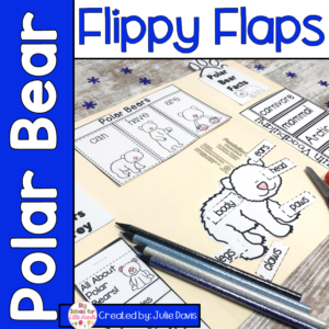 Polar Bear Research Activities Interactive Notebook Lapbook | Kindergarten 1st