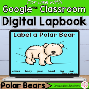 Polar Bears Digital Interactive Notebook Google Classroom