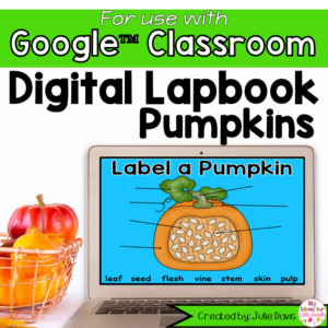Pumpkins Digital Interactive Notebook for Google Classroom
