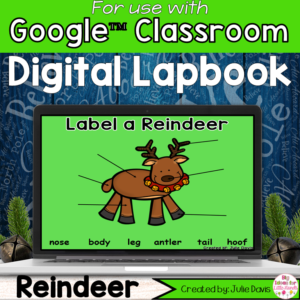Reindeer Digital Interactive Notebook Google Classroom