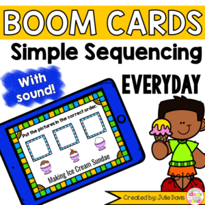Sequencing Everyday Story Pictures Boom Cards Digital Game