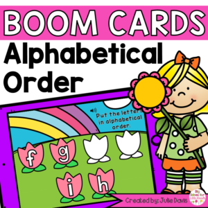 Spring ABC Order | Digital Game Boom Cards