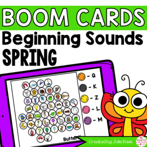 Spring Beginning Sounds Boom Cards Digital Game