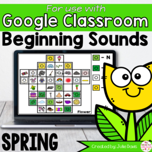Spring Beginning Sounds Google Classroom Digital Game
