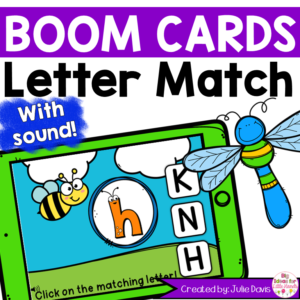 Spring Bugs Letter Match Digital Game Boom Cards™