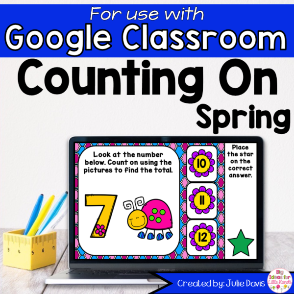 Spring Counting On Addition Digital Game for Google Classroom