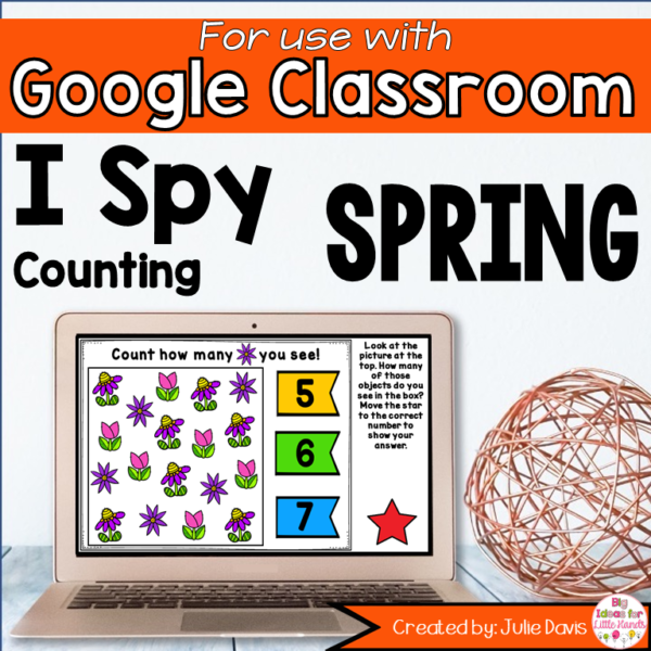 Spring Digital Counting Game for Google Classroom