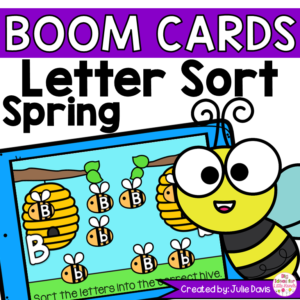 Spring Letter Sort Digital Game Boom Cards