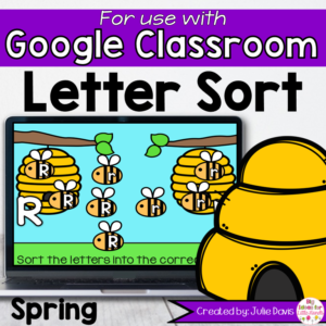 Spring Letter Sort Digital Game for Google Classroom