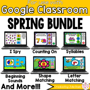 Spring Math and Phonics BUNDLE for Google Classroom