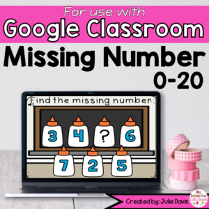 Back to School Missing Number Digital Game Google Classroom
