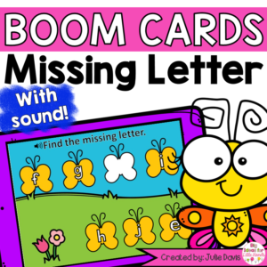 Spring Missing Letter Digital Game Boom Cards™