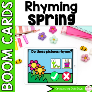 Spring Rhyming Words Boom Cards™ | Kindergarten March Task Cards