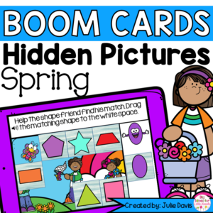 Spring Shapes Math Centers | Digital Game Boom Cards