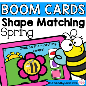 Spring Shapes Math Centers | Digital Game Boom Cards
