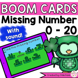 St Patrick's Day Missing Number Digital Game Boom Cards