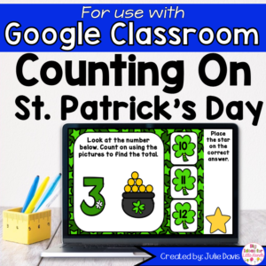 St Patricks Day Counting On Addition Game for Google Classroom