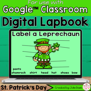St Patricks Day Digital Interactive Notebook Google Classroom
