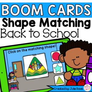 Back to School Shapes Math Centers | Digital Game Boom Cards