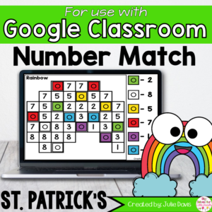 St Patricks Day Number Matching Google Classroom Digital Game