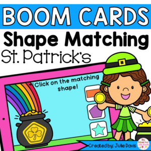 St Patricks Day Shapes Math Centers | Digital Game Boom Cards