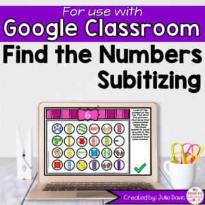 Subitize Numbers Digital Game for Google Classroom