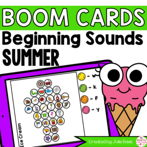 Summer Beginning Sounds Boom Cards Digital Game
