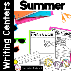 Summer June July | End of Year Writing Prompts | Kindergarten and First Grade