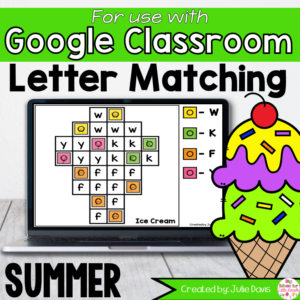 Summer Letter Matching Google Classroom Digital Game