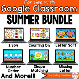 Summer Math and Phonics Digital Bundle for Google Classroom