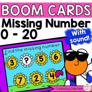 Summer Missing Number Digital Game Boom Cards