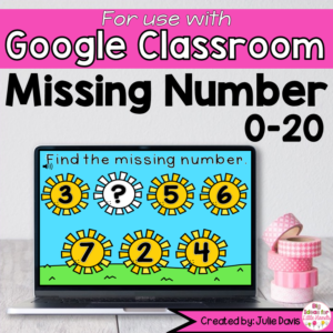 Summer Missing Number Digital Game for Google Classroom