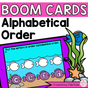 Summer Ocean ABC Order | Digital Game Boom Cards