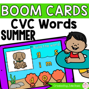 Summer Ocean CVC Words Digital Game Boom Cards™