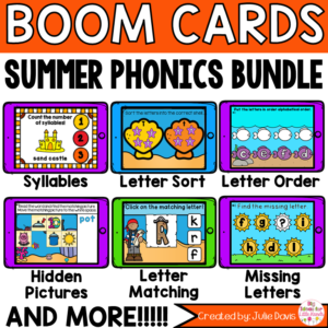 Summer Phonics Digital Boom Cards™ Bundle