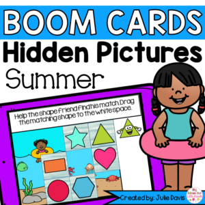 Summer Shapes Math Centers | Digital Game Boom Cards