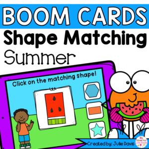 Summer Shapes Math Centers | Digital Game Boom Cards
