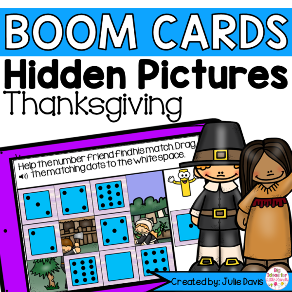 Thanksgiving Counting Math Centers | Digital Game Boom Cards