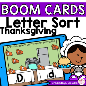 Thanksgiving Letter Sort Digital Game Boom Cards