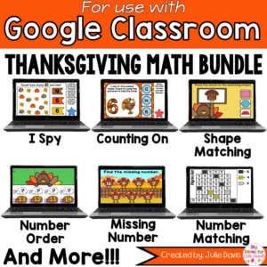 Thanksgiving Math Digital Bundle for Google Classroom