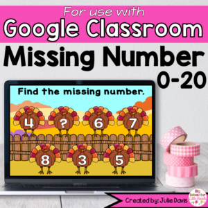 Thanksgiving Missing Number Digital Game Google Classroom